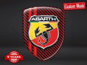 Fiat Abarth Pegatinas Relieve Coche Lujo Diseño Estilizado